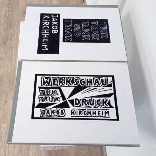 Zwei Bücher mit Original-Linoldrucken von Jakob Kirchheim